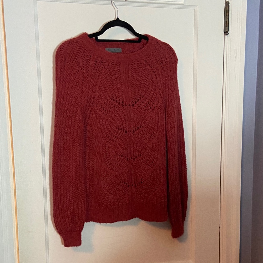 Chic Red Knit Sweater